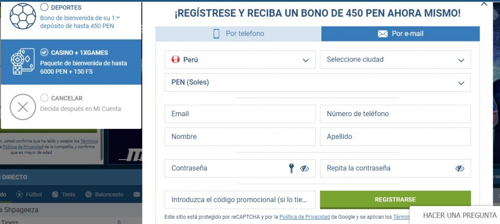 Cómo registrarse en 1xBet Cómo registrarse en 1xBet