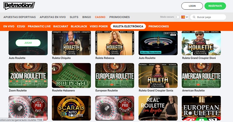 Ruleta en Betmotion Home Ruleta en Betmotion Home